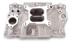 Intake Manifold, Performer, Dual Plane, Aluminum, Natural, 4-Barrel, Square Bore Flange, Chevy, V6, Each