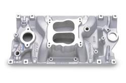 Intake Manifold, Performer Vortec, Dual Plane, Aluminum, Natural, Square/Spread Bore, Chevy, 5.7L, Vortec