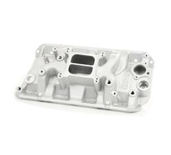 Intake Manifold, Performer, Dual Plane, Aluminum, Natural, Square Bore Flange, AMC, 304, 360, 390, 401, Each