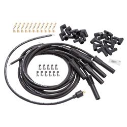 Spark Plug Wires, Max-Fire Ultra Spark, Spiral Core, 500 ohms, 8.5mm, Black, 180 Degree Boots, Universal, Set