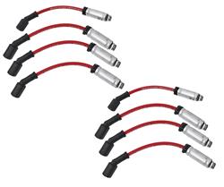 Spark Plug Wires, Max-Fire Ultra-Spark 50, Spiral Core, 50 ohms, 8.5mm, Red, Buick, Cadillac, Chevy, GMC, Hummer, Saab, Trucks, Small Block LS, Set