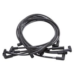 Spark Plug Wires, Max-Fire Ultra Spark, Spiral Core, 50 ohms, 8.0mm, Black, 90 Degree Boots, Universal, Set