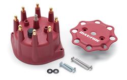 Distributor Cap, Male/HEI-Style, Red, Screw-Down, Max-Fire, Each