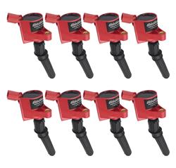 Ignition Coil, Coil-on-Plug, Modular, 61:1 Turns Ratio, 26,000 Volts, Black and Red, 4.6L, 5.4L, 6.8L, 2-Valve, Ford, Set of 8