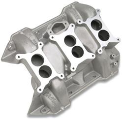 Intake Manifold, 6-Pack, Dual Plane, Aluminum, Natural, Mopar, RB Big Block, 413, 426, 440, Each