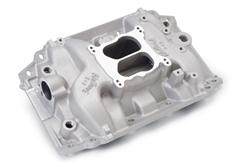 Intake Manifold, B-4B, Dual Plane, Aluminum, Natural, Square/Spread Bore, Non-EGR, Buick, 400, 430, 455, Each