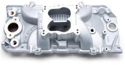 Intake Manifold, Performer, Marine, Dual Plane, Aluminum, Natural, Spread Bore, Chevy, 396-454, Oval Port, Each