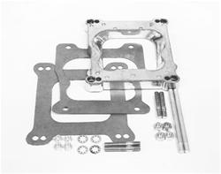 Carburetor Adapter, Open Center, Spread Bore Carb To Square Bore 4-Barrel Manifold, 0.750 in. Thick, Kit