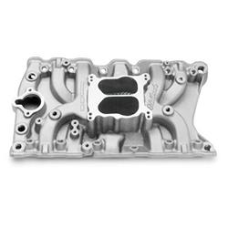 Intake Manifold, Performer, Dual Plane, Aluminum, Natural, Square/Spread Bore, Oldsmobile, V8, Each