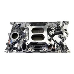 Intake Manifold, Performer EPS Vortec, Dual Plane, Aluminum, Chrome Plasma Coated, Chevy, Vortec, E-Tec, Each