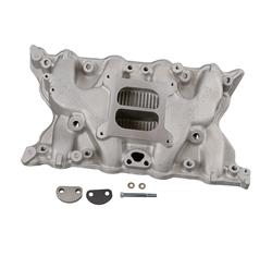 Intake Manifold, Performer, Dual Plane, Aluminum, Natural, Square Bore, Ford, 351C, 2V, Each