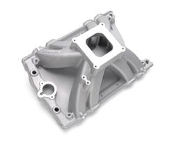 Intake Manifold, Victor, Single Plane, Aluminum, Natural, Square Bore, Oldsmobile, 400, 425, 455, Each