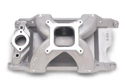 Intake Manifold, Super Victor, Single Plane, Aluminum, Natural, Square Bore, Mopar, Small Block, Each