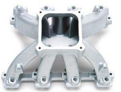 Intake Manifold, Super Victor, EFI, 4500 Style Throttle Bodies, Aluminum, Natural, Multi Port, LS3, Each