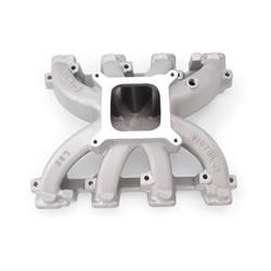 Intake Manifold, Victor JR. Aluminum, Natural, Carbureted, Chevrolet, Fits LS3/L92/L76 Heads, Each