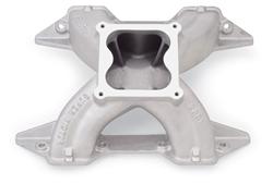 Intake Manifold, Super Victor, Single Plane, Aluminum, Natural, Dominator Flange, Mopar, 413-440 CID, Each