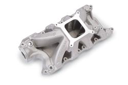 Intake Manifold, Super Victor, Single Plane, Aluminum, Natural, Square Bore, Ford, 289/302, Each