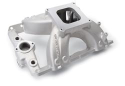 Intake Manifold, Victor, Single Plane, Aluminum, Natural, Square Bore, Pontiac, 326-455, Each