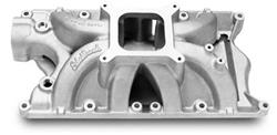 Intake Manifold, Victor Jr., Single Plane, Aluminum, Natural, Square Bore, Ford, 351W, Each