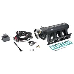 Fuel Injection System, Pro-Flo 4 XT, Self-Learning, Sequential Multi-Port, Black Powdercoat, 550 HP Max, Gen III/IV, Cathedral Port, Kit