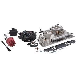 Fuel Injection System, Pro-Flo 4, Self-Learning, Sequential Multi-Port, Satin, 450 HP Max, Pre 1986 Small Block Chevy, Kit