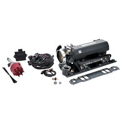 Fuel Injection System, Pro-Flo 4 XT, Self-Learning, Sequential Multi-Port, Black Powdercoated, 450 HP Max, Pre 1986 Small Block Chevy, Kit