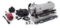 Fuel Injection System, Pro-Flo 4 XT, Self-Learning, Sequential Multi-Port, Satin, 550 HP Max, Pre 1986 Small Block Chevy, Kit