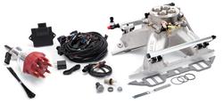 Fuel Injection System, Pro-Flo 4, Self-Learning, Sequential Multi-Port, Satin, 550 HP Max, BB Chrysler 413, 426, 440, Kit