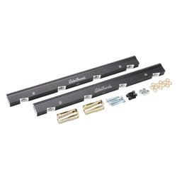 Fuel Rails, Aluminum, Black Anodized, Chevy, Small Block, Bosch Style, Pair