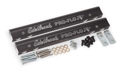 Fuel Rail Kit, Pro-Flo XT, Aluminum, Black Anodized, Rectangle Port, Chevy, Big Block, Kit