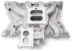 Intake Manifold, Performer, Dual Plane, Aluminum, Natural, Square Bore/2-Barrel, Ford, 351M/400, Each