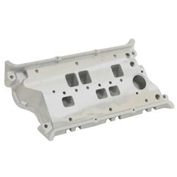 Intake Manifold Base, Performer, Dual Plane, Aluminum, Natural, Square Bore, Chevy, 2.8L V6, Each