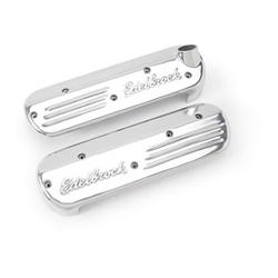 Ignition Coil Covers, Aluminum, Polished, Edelbrock Logo, Chevy, 4.8L, 5.3L, 6.0L, Pair