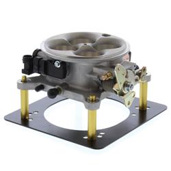 Throttle Body, Cast Aluminum, Satin, 1,000 cfm, 4-Barrel, Square-Bore Flange, MPI, Each