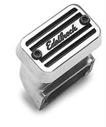 Valve Cover Breather, Elite Series, Bolt-On, Side-Mount, Rectangular, Aluminum, Polished, Edelbrock Logo, Each