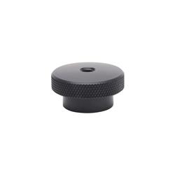 Air Cleaner Assembly Knurled Nut, Elite Series, Aluminum, Black, 0.250 in.-20 Thread, 1.25 in. Diameter, Each