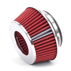 Air Filter Element, Pro-Flow, Conical Flanged, Cotton Gauze, Red, 3.7 in. Length, Each