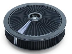 Air Cleaner Assembly, Pro-Flo, Round, 14 in., Black Cotton Gauze, Pro-Charge Stripe, Black Trim, Each