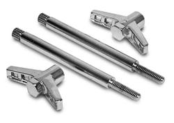 Valve Cover Wing Bolts, 2-Piece, Steel, Chrome, 1/4 in.-20 Thread, 3.750 in. Length, Set of 4