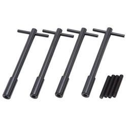 Valve Cover Wing Bolts, 1-Piece, Steel, Black, 1/4 in.-20 Thread, 5.00 in. Length, Set of 4