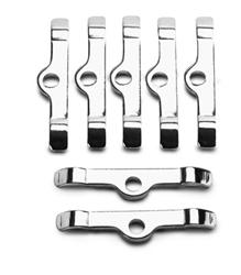 Valve Cover Hold-Down Tabs, Steel, Chrome, Chevy, Big Block, Set of 7