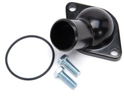 Water Neck, 15 Degree, O-Ring, Aluminum, Black, Chevrolet, 4.3, V6, SBC, BBC, Each