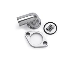 Water Neck, Aluminum, Polished, O-Ring, 90 degree, Swivel, Chevy, V8, V6, Each