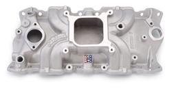 Intake Manifold, Torker II, Single Plane, Aluminum, Natural, Square Bore, Chevy, Small Block, Each