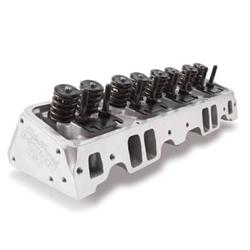 Cylinder Heads, E-Street, Aluminum, Assembled, 70cc Chamber, 185cc Intake Runner, Chevy, Small Block, Pair