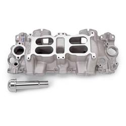 Intake Manifold, Dual Quad, Aluminum, Natural, Dual Square Bore, Large Port, Chevy, W Big Block, Each