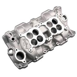Intake Manifold, C-26 Dual Quad, Aluminum, Natural, Dual Square Bore, Non-EGR, Chevy, Small Block