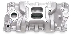 Intake Manifold, Performer RPM, Dual Plane, Aluminum, Natural, Square Bore, Chevy, Small Block, Each