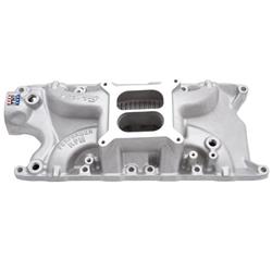 Intake Manifold, Performer RPM, Dual Plane, Aluminum, Natural, Square Bore, Ford, Small Block, Each