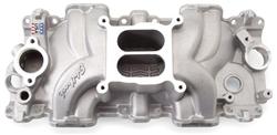 Intake Manifold, Performer RPM, Dual Plane, Aluminum, Natural, Square Bore, Chevy, Big Block W-Engine, Each